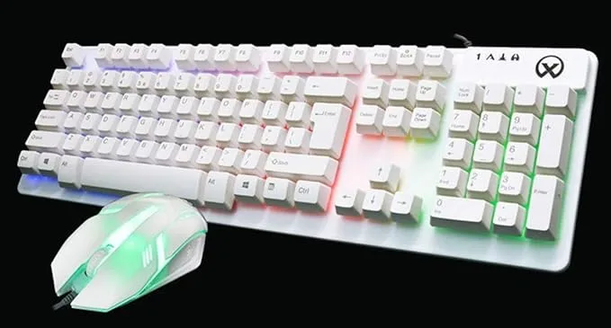 Suspension Backlight Mechanical Feel Computer Wired Light Gaming Mouse and Keyboard Set