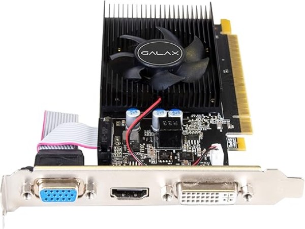 كارت رسومات جيفورس جي تي 730 بذاكرة DDR3 4 جيجابايت 128 بت تصميم بسيط مع وصلة HDMIDVIVGA - 73GQF8HX00HD، gddr3، pci_e_x16