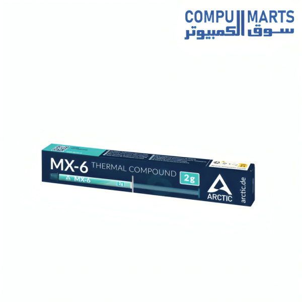 اركتك MX-6 (2 غرام) - معجون حراري فائق الاداء لوحدة المعالجة المركزية ووحدة التحكم وبطاقات الرسومات واللابتوب وتوصيل حراري عالي