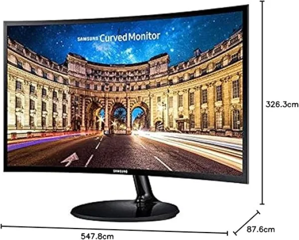 شاشة سامسونج المنحنية الاصلية HDموديل LC24F390FHMXUE مقاس 24 بوصة، متعدد الألوان، LCD، 1920 x 1080