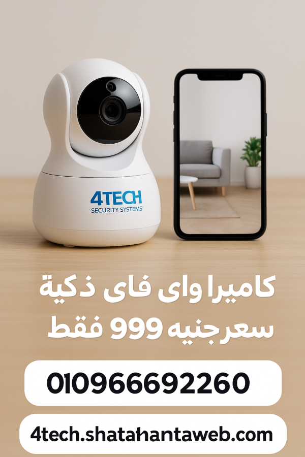 كاميرا  3Mمتحركه فى جميع الاتجهات تعمل واى فاى   ومشاهدتها على الموبيل