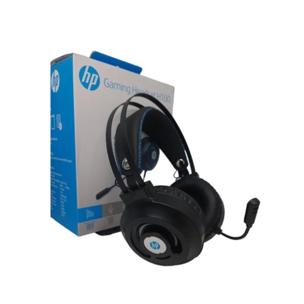 HP Wired Headphones with Microphone, Black - H100