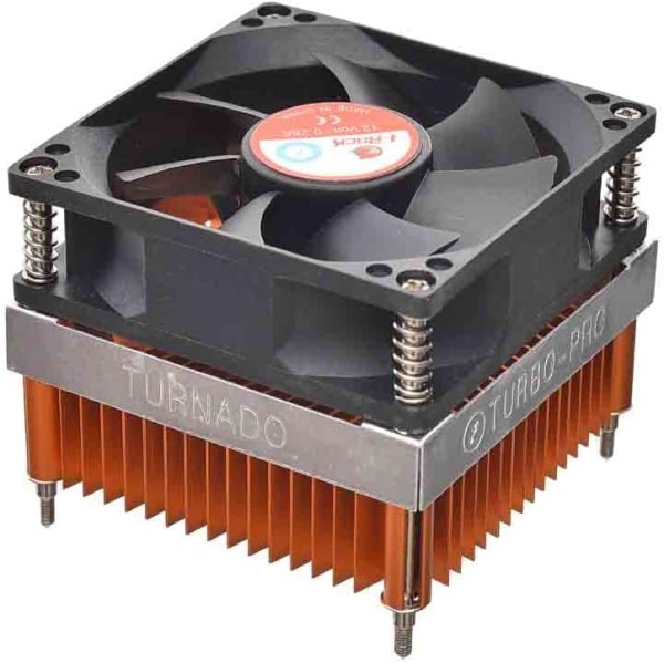 مبرد وحدة المعالجة المركزية تيربو Lga 775 - بلون اسود من اي-روك، 5 دبابيس