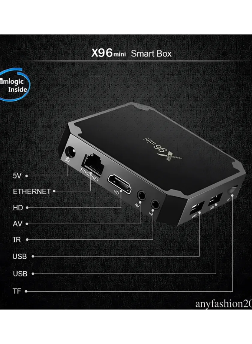X96 MINI 2GB RAM 16GB ROM TV Box Amlogic S905W IPTV Set top box 4K HD Smart Media Player 54512 Black