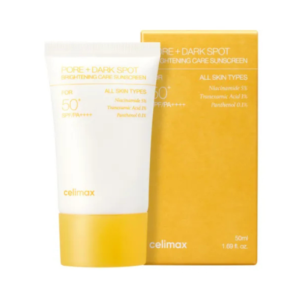 سيليماكس صن سكرين للعناية بتفتيح المسام والبقع الداكنة 50 مل | celimax Pore+Dark Spot Brightening Care Sunscreen 50ml