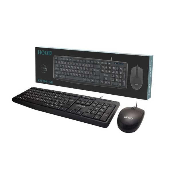 Hood KM200 USB (keyboard & Mouse)1000 DPI/2Y