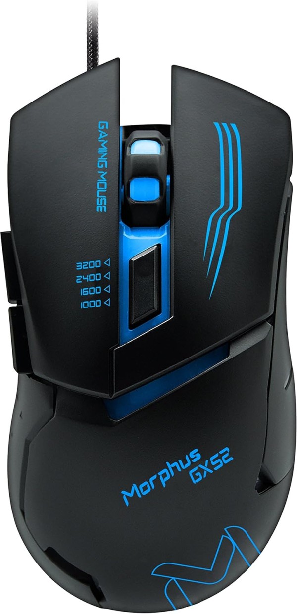 Gaming Mouse,6 Buttons, 4 Adjustable DPI Levels, 7 Circular & Breathing LED Light, AIKUN MORPHUS (GX52) Multifunction Wired Mouse Used for Games and Office