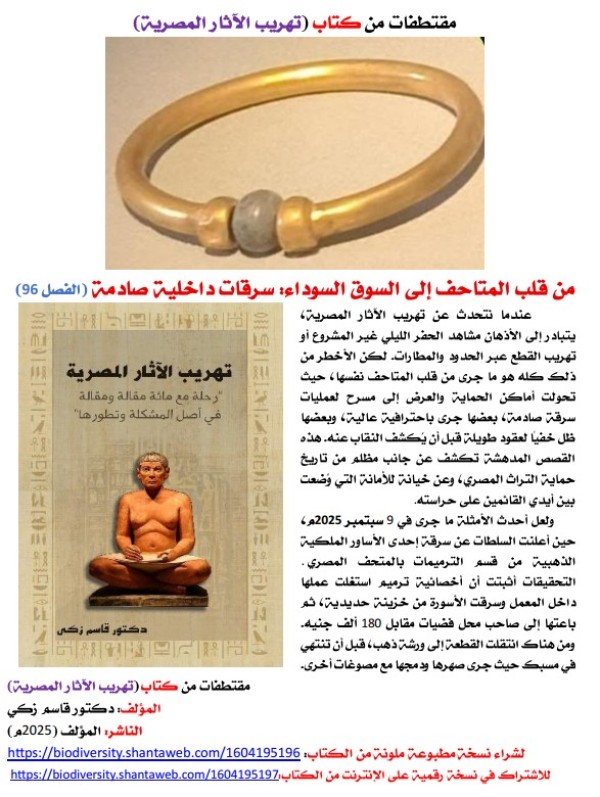 تهريب الآثار المصرية  "رحلة مع مائة مقالة ومقالة في أصل المشكلة وتطورها "