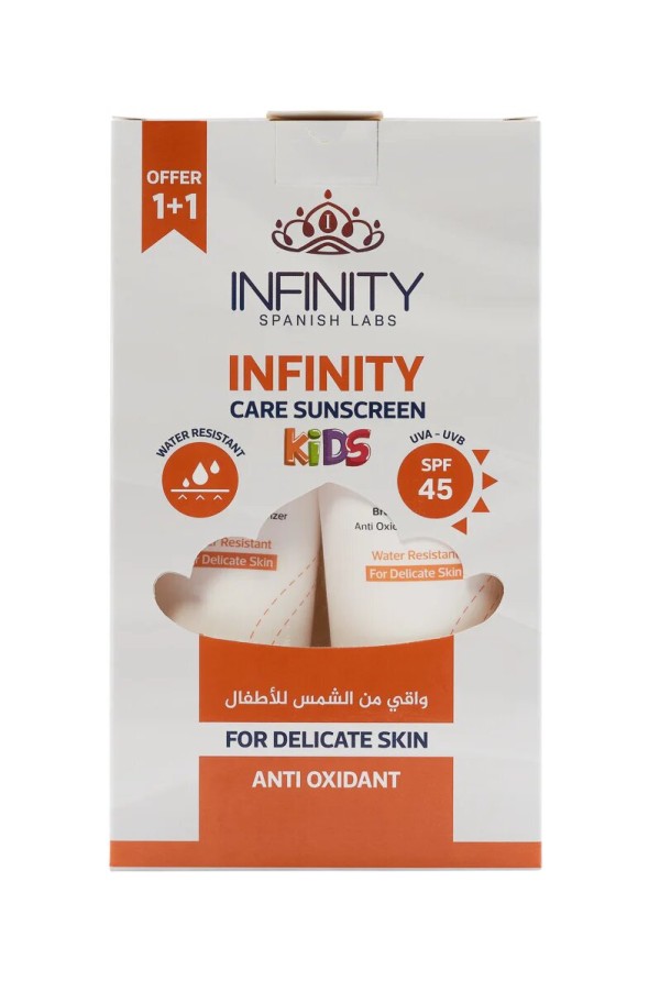 كريم الوقاية من الشمس إنفينيتي كير للأطفال بعامل حماية 45 - Infinity Care Sunscreen Kids SPF45 -