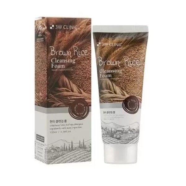 3دبليو كلينك غسول الأرز البني ا  3W CLINIC Brown Rice Foam Cleansing