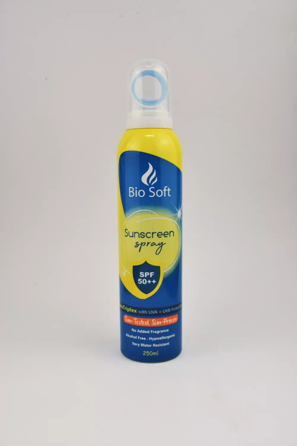 بخاخ واقي من الشمس بيو سوفت SPF 50++ مل250 مل  Bio Soft Sunscreen Spray SPF 50++ 250 ml