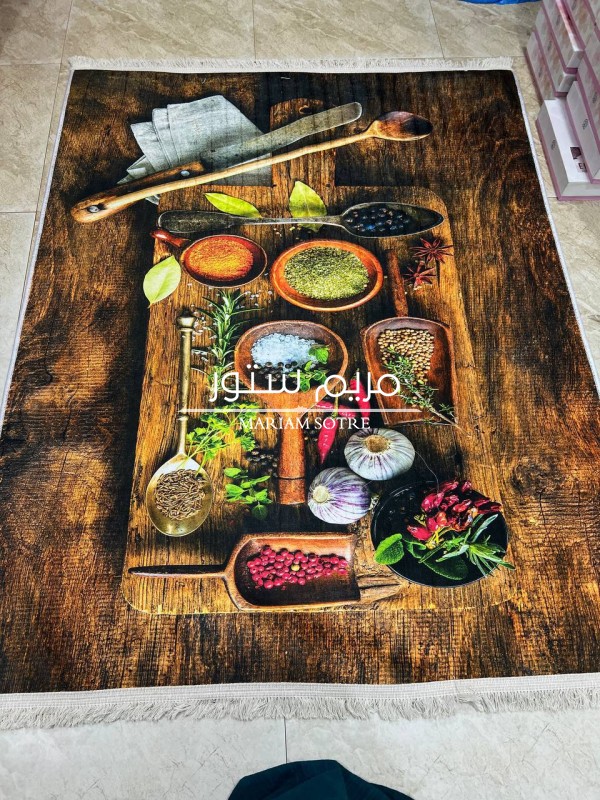 حافظه مطبخ رسومات 3D قمرررر 🍇🥭🍓 مقاس 160 في220