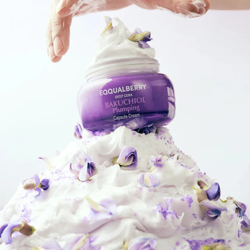 إيكوال بيري كريم الباكوتشيول المالئ للوجه لتنعيم وشد البشرة 50 مل | EQQUALBERRY Bakuchiol Plumping Capsule Cream 50ml