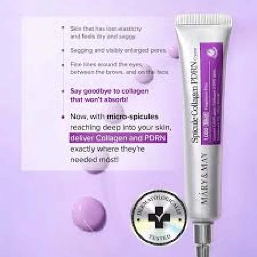 ماري آند ماي كريم سبيكول كولاجين بي دي آر إن 15 جرام| MARY & MAY Spicule Collagen PDRN Cream 15g
