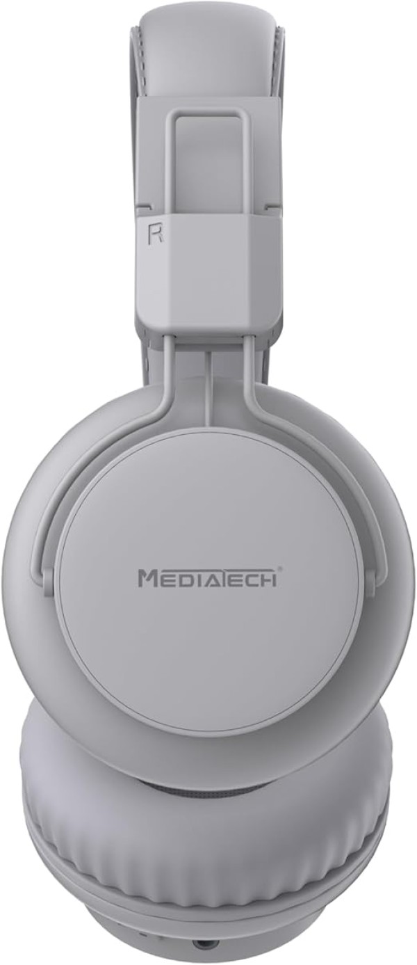 سماعات رأس بلوتوث من ميدياتك MT-H77 - رمادي وتركواز