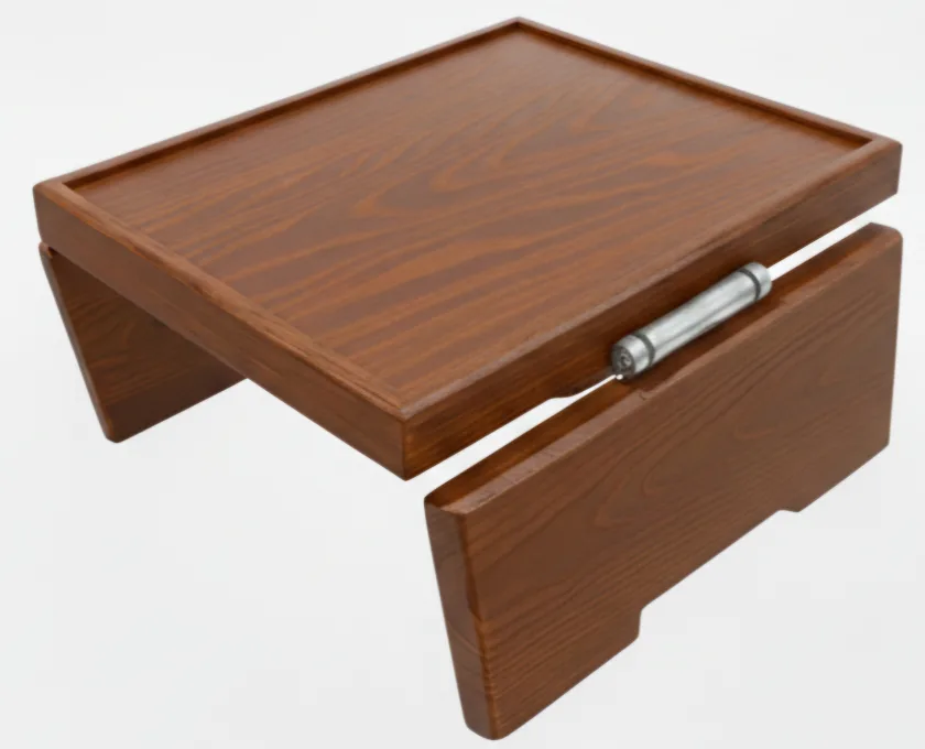 ترابيزة مخدع ARMOUR - لون بني محروق (خشب طبيعي) | ARMOUR Tray - Dark Walnut