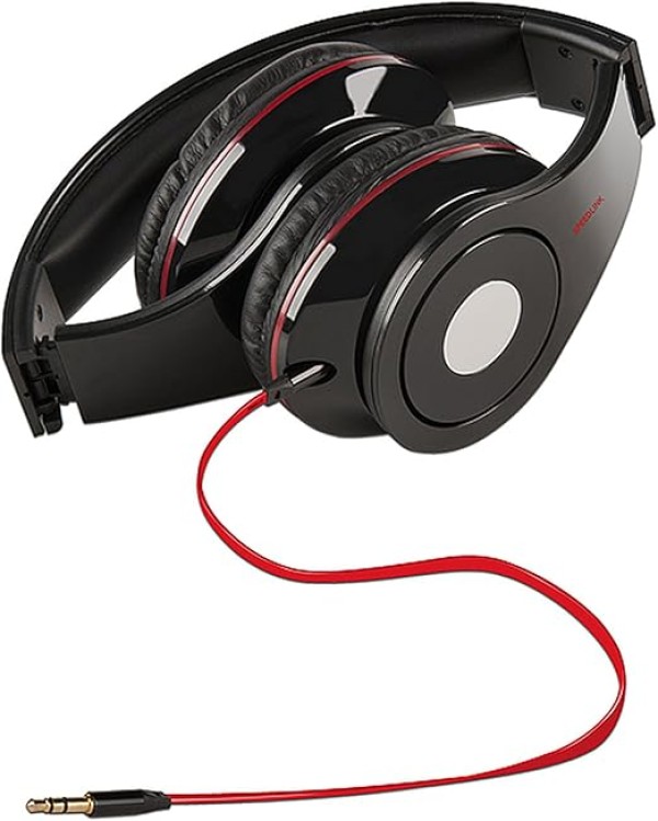 سماعات بتصميم كروس فاير من سبيد لينك - اسود 8500، فوق الأذن، سلكي