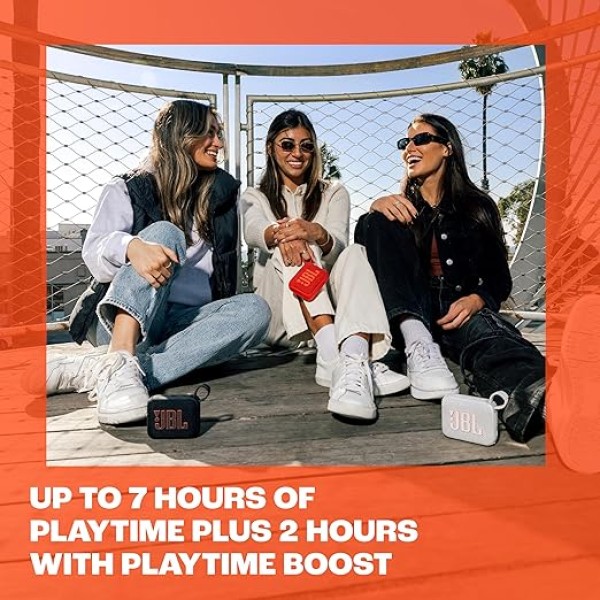 مكبر صوت بلوتوث محمول جو 4 مع صوت جي بي ال برو كبير من جيه بي ال، صوت باس قوي، وظيفة تعزيز وقت اللعب