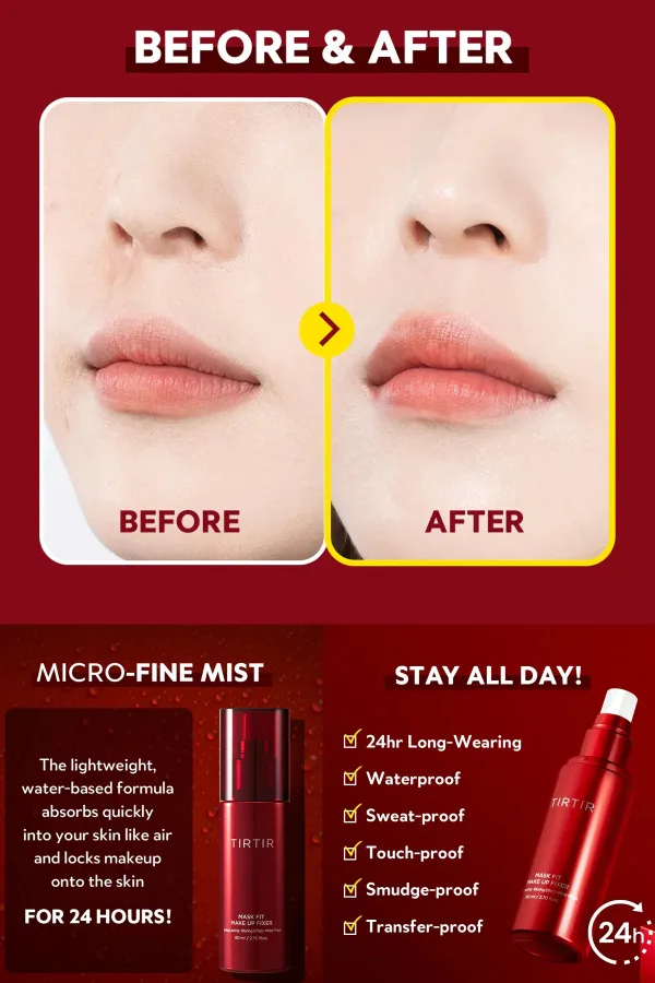 تيرتير – مثبت مكياج ماسك فيت 80 مل | TIRTIR Mask Fit Make Up Fixer 80ml