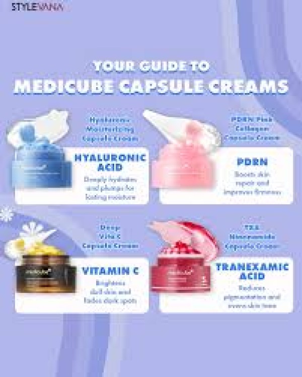 ميديكوب – كريم كبسولات الترطيب بحمض الهيالورونيك 55 جرام | Medicube Hyaluronic Moisturizing Capsule Cream 55g