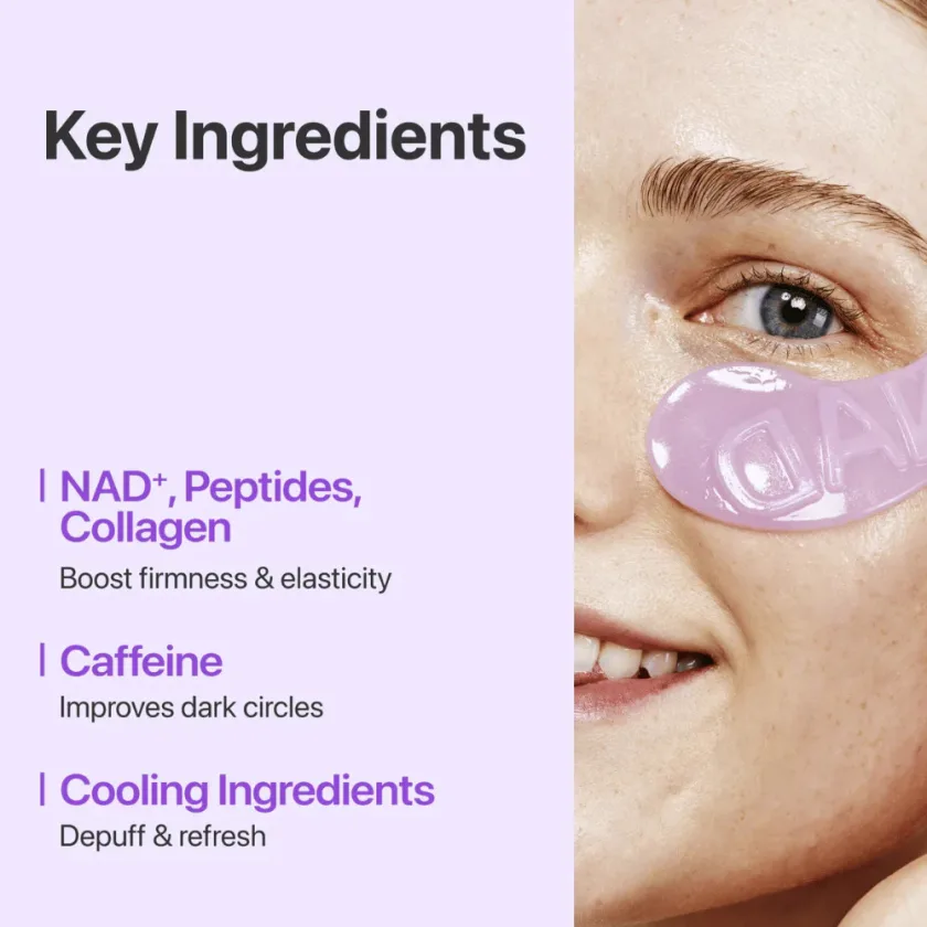 نومبوزين رقم 9 لاصقات NAD+ والكولاجين للعناية بمنطقة حول العين 5 قطع | numbuzin No.9 NAD+ Collagen Under Eye Patches 5 ea