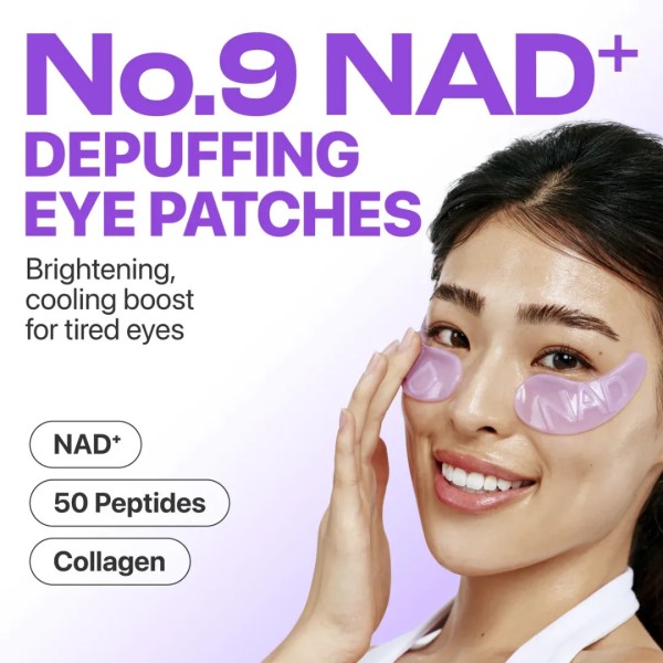 نومبوزين رقم 9 – لاصقات NAD+ والكولاجين للعناية بمنطقة حول العين 5 قطع | numbuzin No.9 NAD+ Collagen Under Eye Patches 5ea