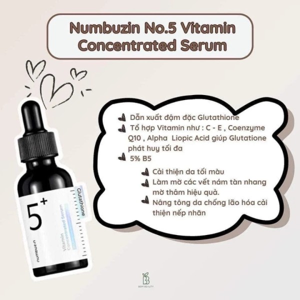 نومبوزين رقم 5 – سيروم مركز بالفيتامينات لتفتيح البشرة 30 مل | Numbuzin No.5 Vitamin Concentrated Serum 30ml
