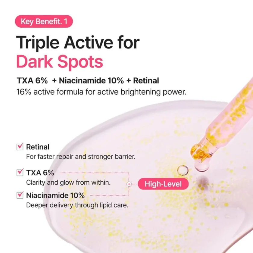 بوريتو – سيروم معزز بتركيبة ثلاثية المفعول للعناية بالبشرة 30 مل | Purito TXA 6 Niacinamide 10 Retinal Booster Serum 30ml
