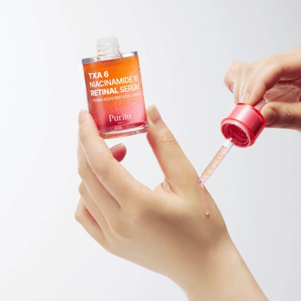 بوريتو – سيروم معزز بتركيبة ثلاثية المفعول للعناية بالبشرة 30 مل | Purito TXA 6 Niacinamide 10 Retinal Booster Serum 30ml