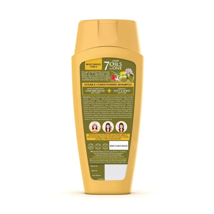 إيمامي – شامبو 7 زيوت في واحد للتغذية المزدوجة - باللوز 400 مل | Emami 7 Oils in One Double Conditioning Shampoo – Miracle Almond 400ml