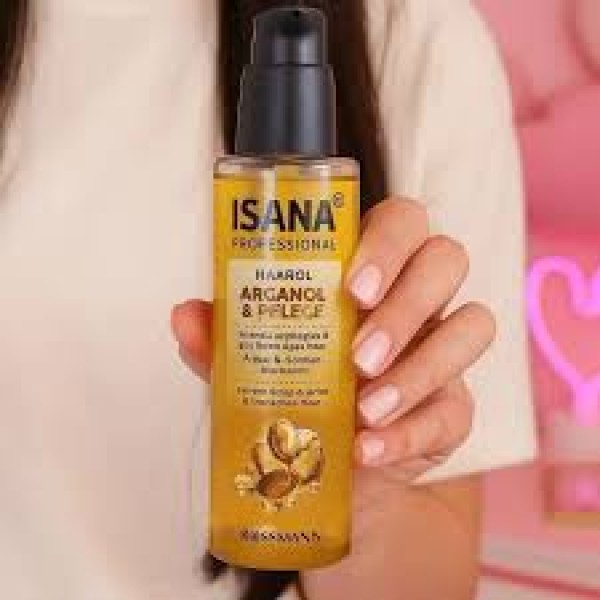 إيزانا – زيت العناية بالشعر غني بزيت الأرجان للشعر الدهني والجاف والتالف جدًا 100 مل | ISANA Hair Care Oil Argan Oily, Dry And Very Damaged 100ml