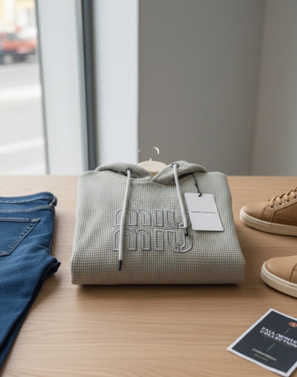 هودي رجالي  (Waffle Hoodie)