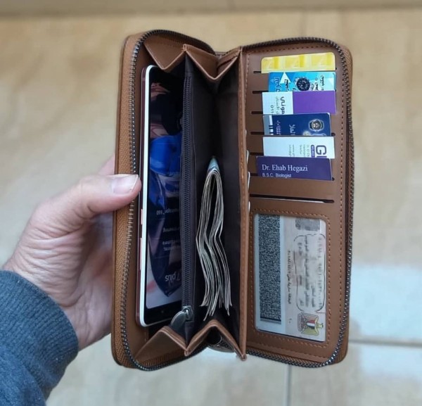 محفظة يد رجالي جلد  Men’s Leather Clutch Wallet