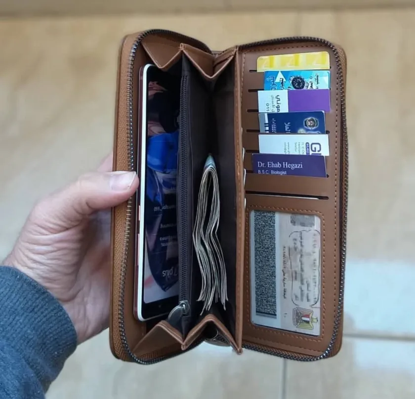 محفظة يد رجالي جلد  Men’s Leather Clutch Wallet