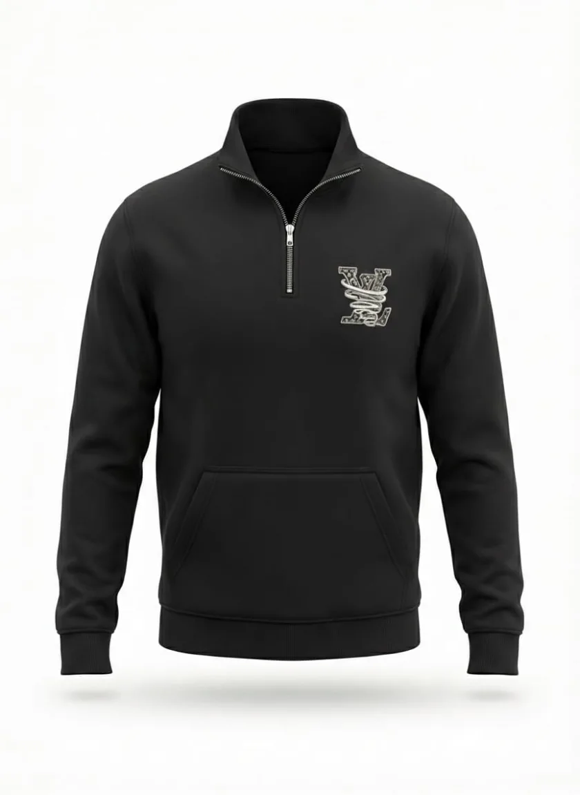 سويت شيرت ميلتون بنص سوسته   - Half-Zip Sweatshirt
