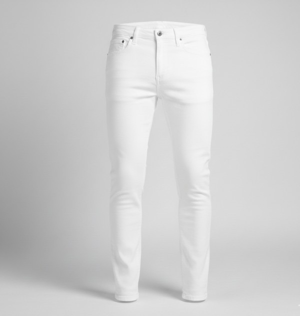 بنطلون وات ابيض واسود  Black & White Washed Jeans