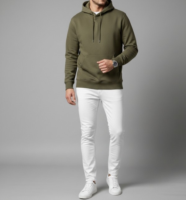 بنطلون وات ابيض واسود  Black & White Washed Jeans