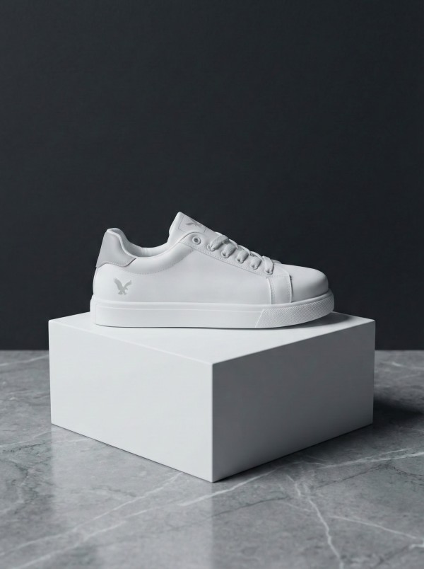 كوتشي فلات ابيض - Flat White Sneakers