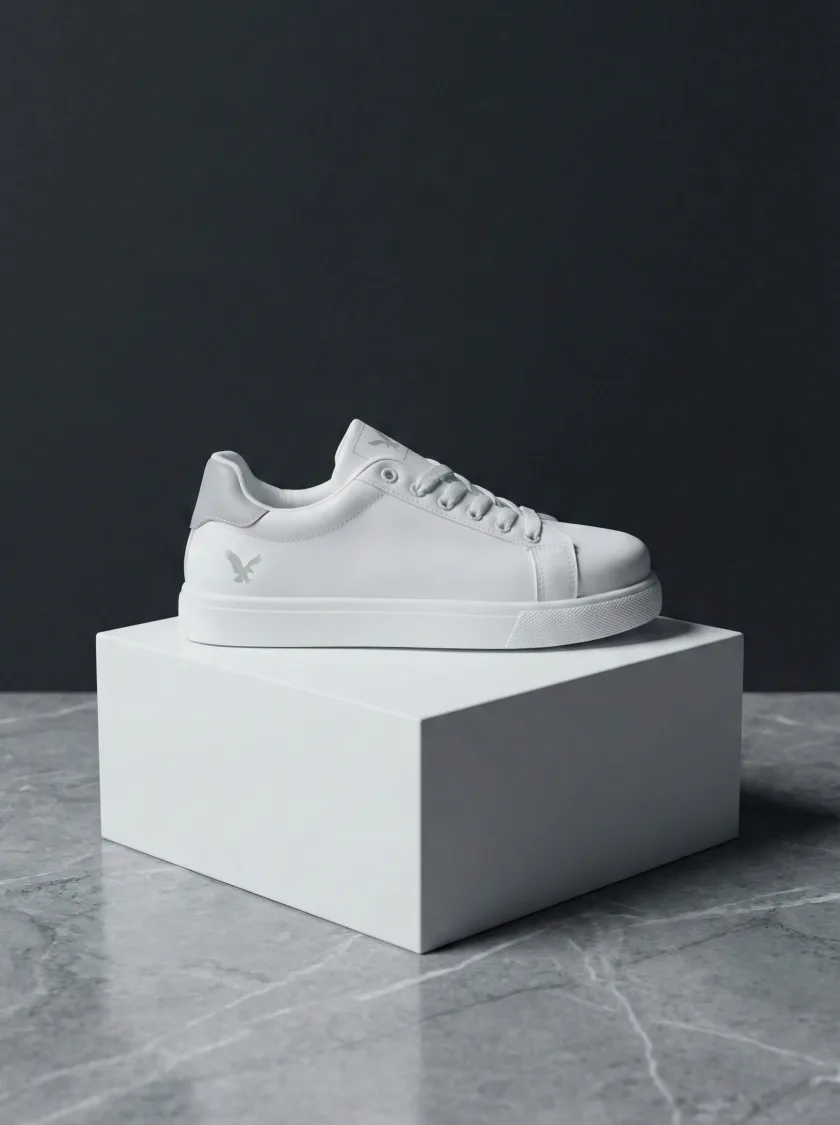 كوتشي فلات ابيض - Flat White Sneakers