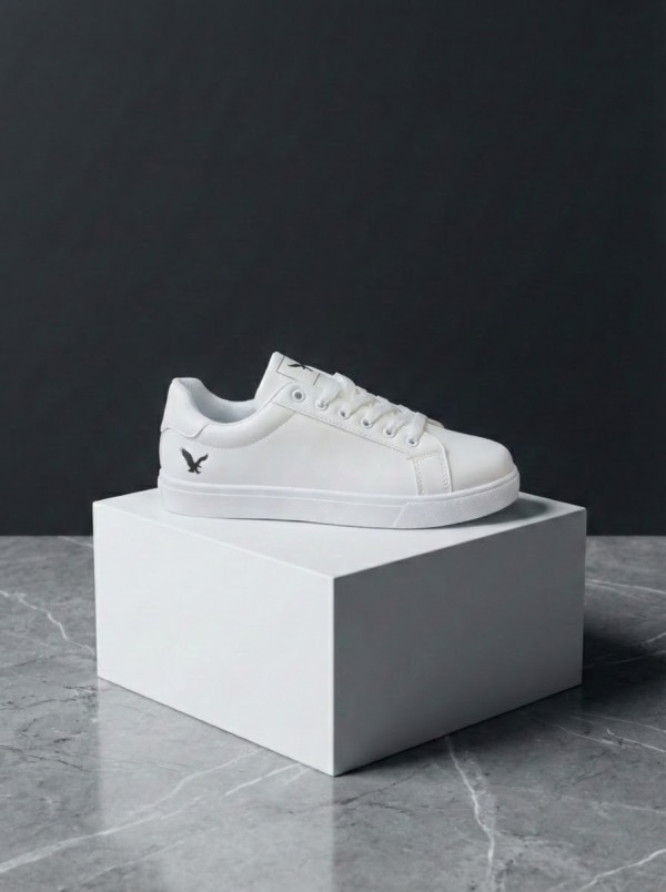 كوتشي فلات ابيض - Flat White Sneakers