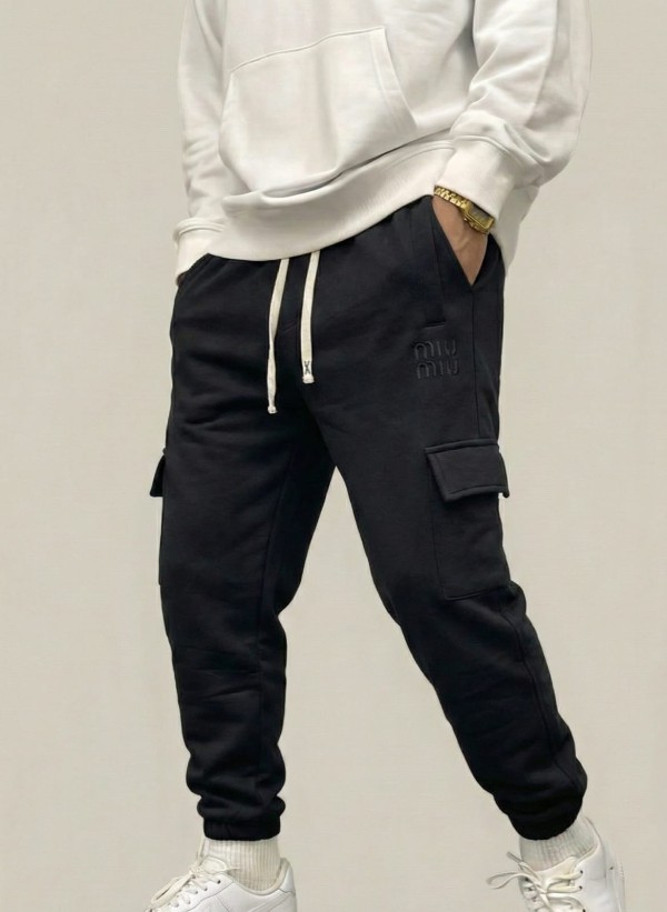 بنطلون سويت كارجو ميلتون - Beige Sweat Cargo Pants