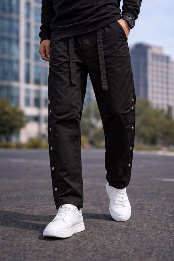 بنطلون وايد ليج جبردين -Wide Leg Strap Style Pants