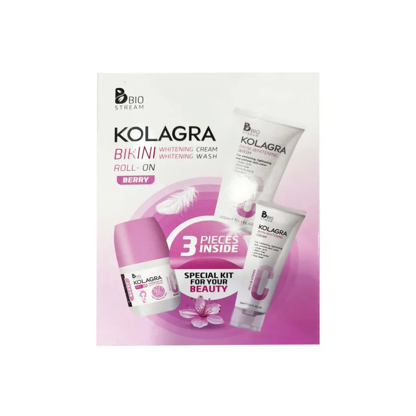 عرض كولاجرا 3 في 1 -  Kolagra sensitive care bundle (Bikini Routine& Roll on)
