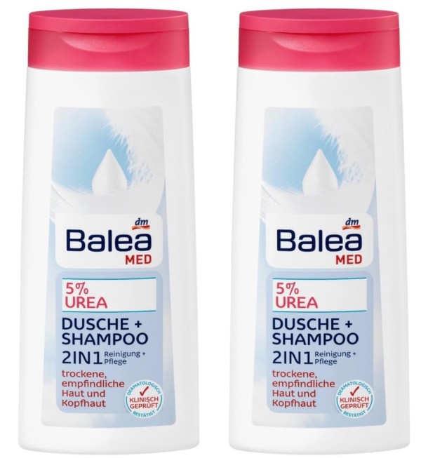 شامبو وجل استحمام باليا ميد 2 في 1 باليوريا 5% للبشرة الحساسة والجافة | Balea Med 5% Urea 2in1 Dusche + Shampoo