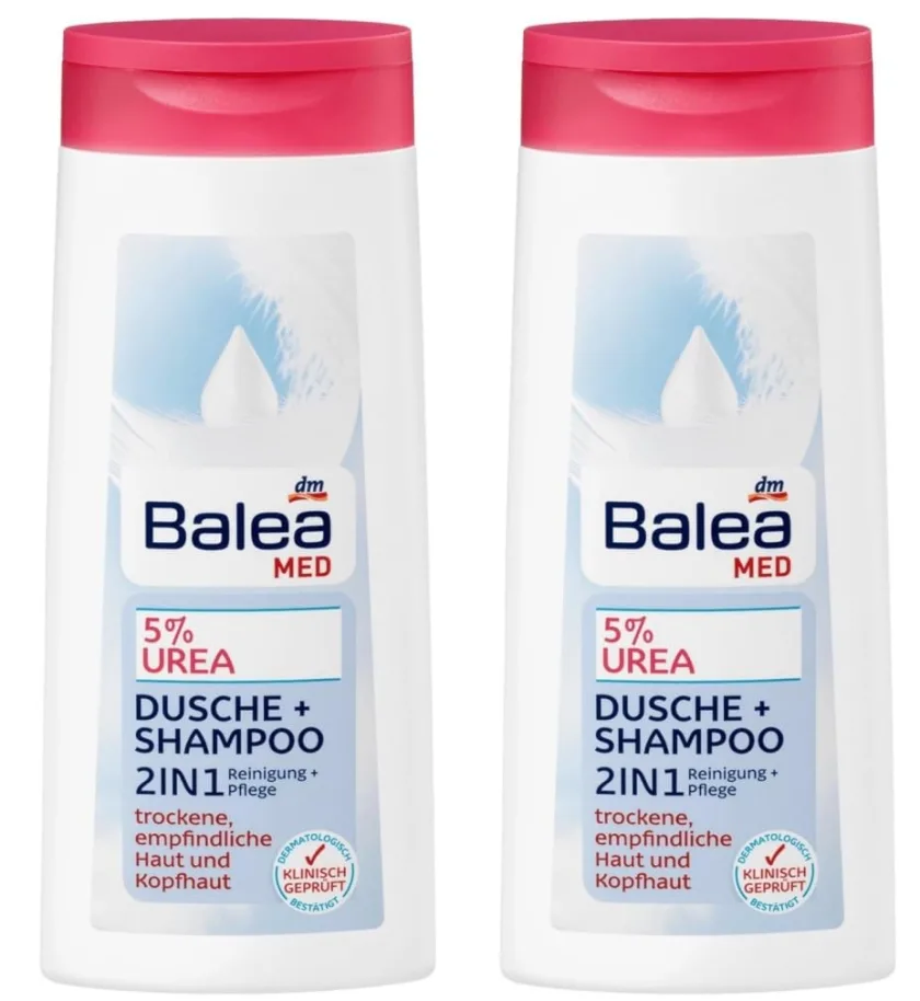 شامبو وجل استحمام باليا ميد 2 في 1 باليوريا 5% للبشرة الحساسة والجافة | Balea Med 5% Urea 2in1 Dusche + Shampoo
