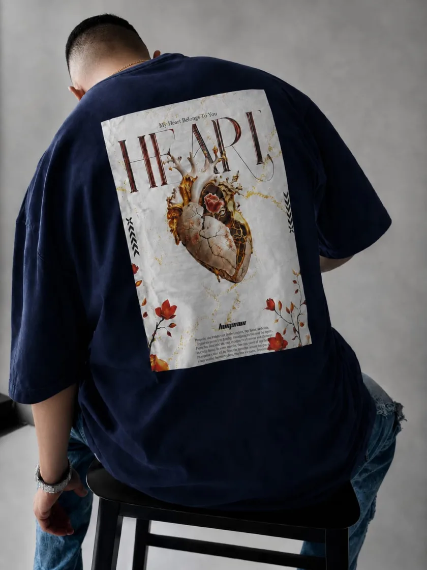 تيشيرت أوفر سايز Heart Line