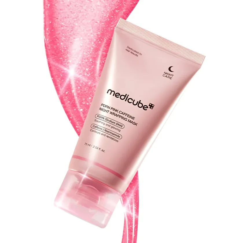 ماسك التغليف الليلي الوردي بالكافيين والـ PDRN من ميدكوب - Medicube PDRN Pink Caffeine Night Wrapping Mask- 75ml