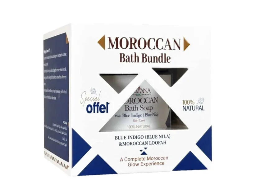الصابون المغربى من افريكانا بالنيله الزرقاء 300جم| Africana Moroccan Bath soap 300gm