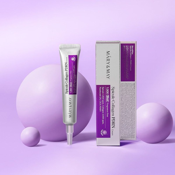 كريم الكولاجين الكوري بالإبر المجهرية وPDRN لشد وتجديد البشرة من ماري آند ماي (MARY & MAY Spicule Collagen PDRN Cream - 30ml)