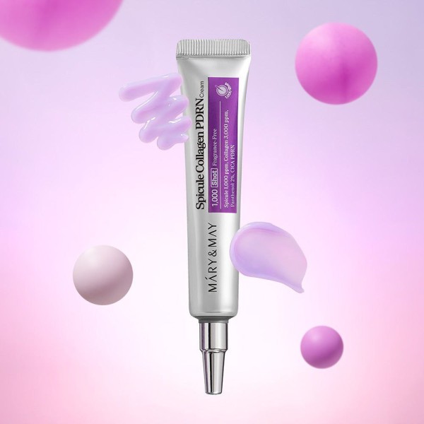كريم الكولاجين الكوري بالإبر المجهرية وPDRN لشد وتجديد البشرة من ماري آند ماي (MARY & MAY Spicule Collagen PDRN Cream - 30ml)